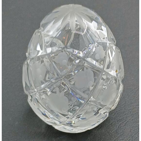 Vintage Cut Crystal FABERGE EGG Signed/Numbered - Picture 2 of 3